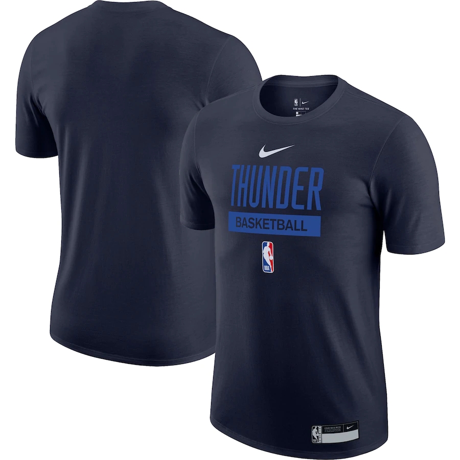 Men's Oklahoma City Thunder Navy 2022/23 Legend On-Court Practice Performance T-Shirt